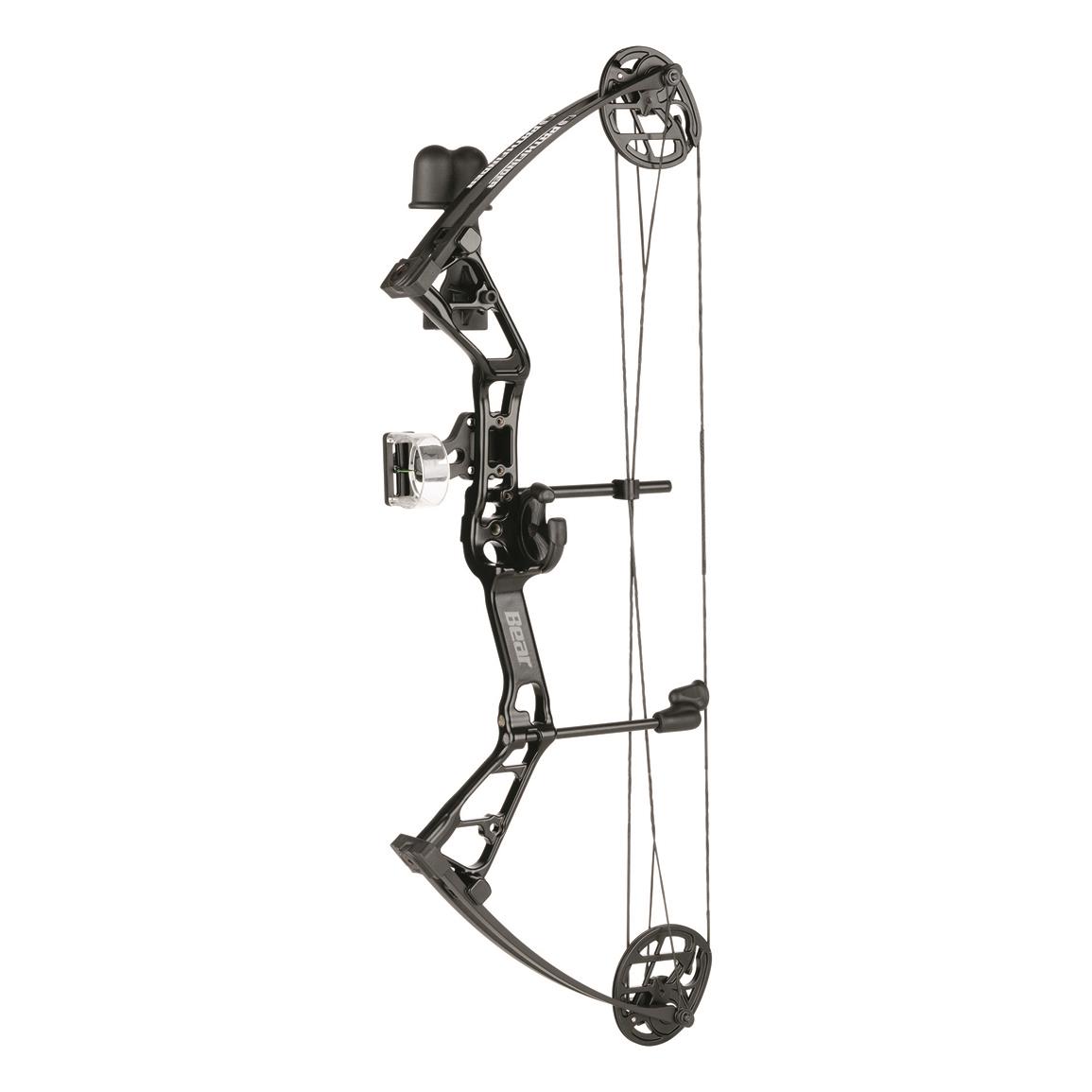 Bear Archery Pathfinder Youth Ready-to-Hunt Compound Bow Package, Right Hand, 15-29 lbs., Black