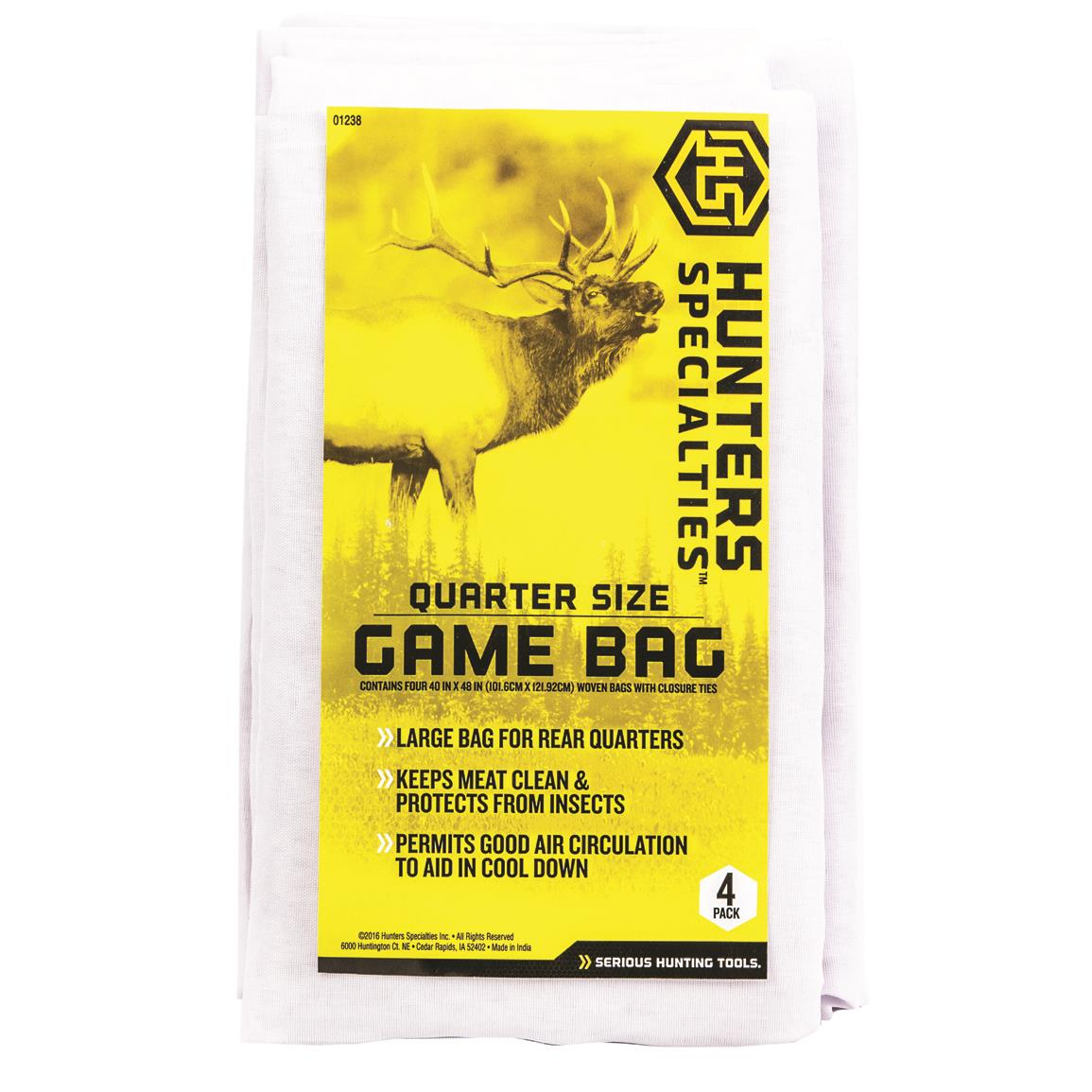 Hunter Specialties Quarter-Size Game Bags, 4 Pack
