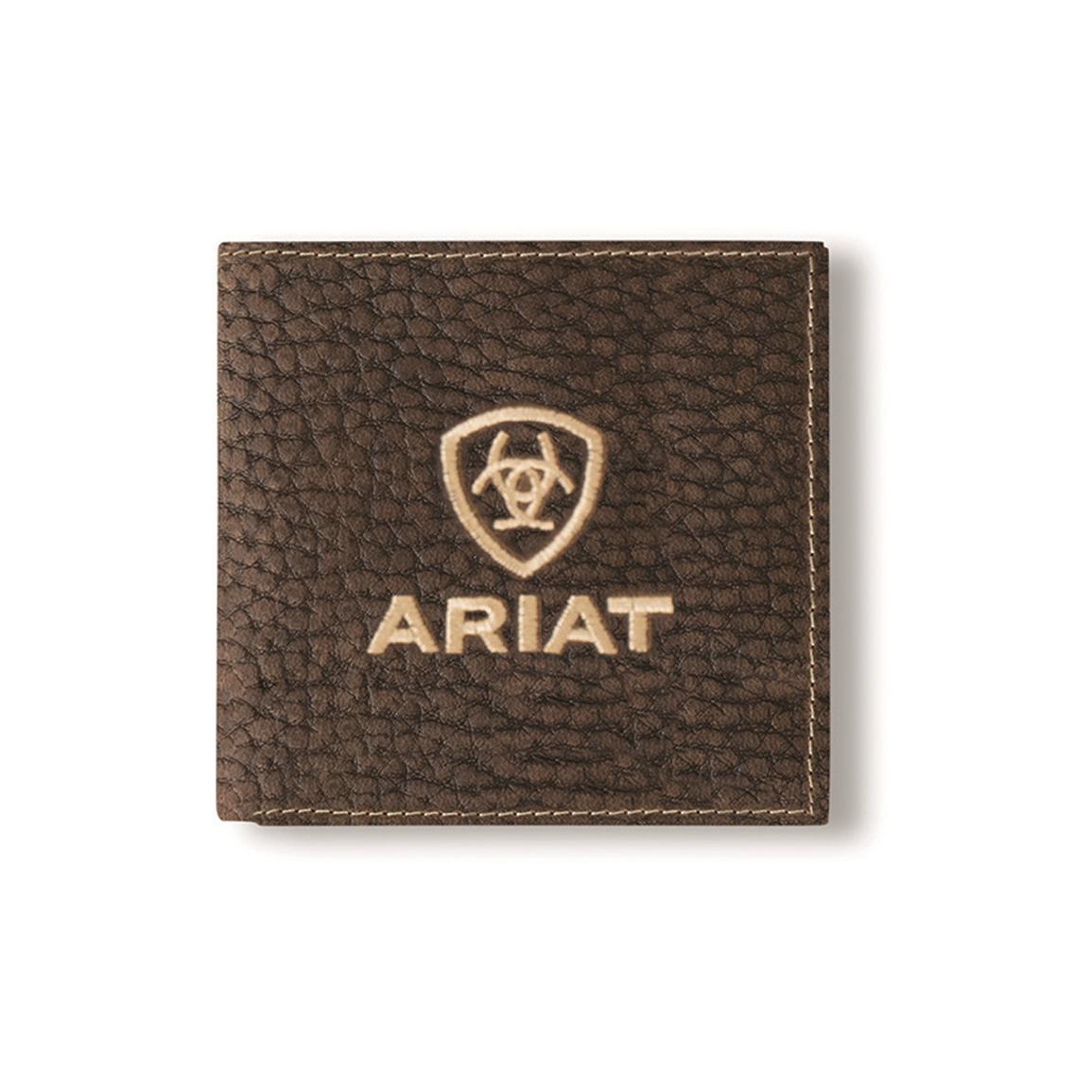 Ariat Pebble Leather Bifold Wallet, Brown