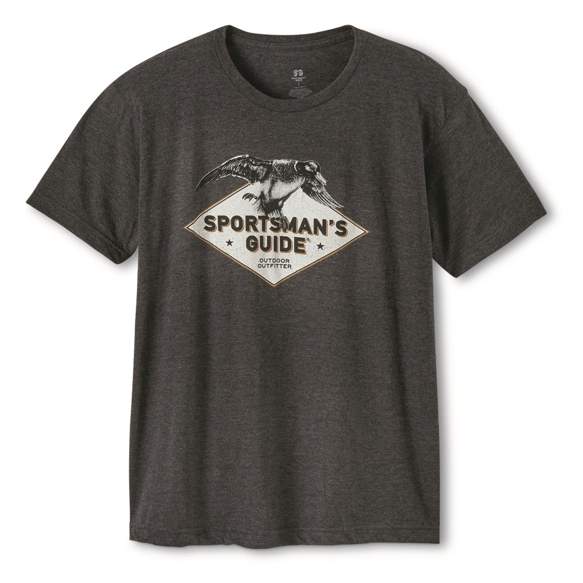 Sportsman's Guide Men's Duck Logo Short Sleeve Tee, Heather Graphite