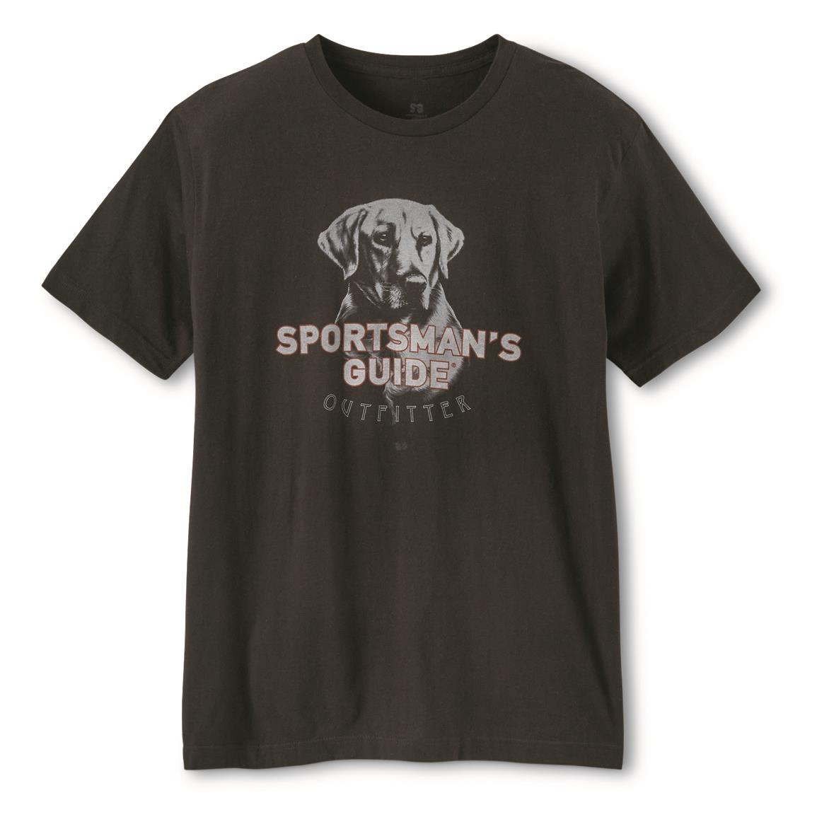 Sportsman's Guide Men's Dog Logo Short Sleeve Tee, Black