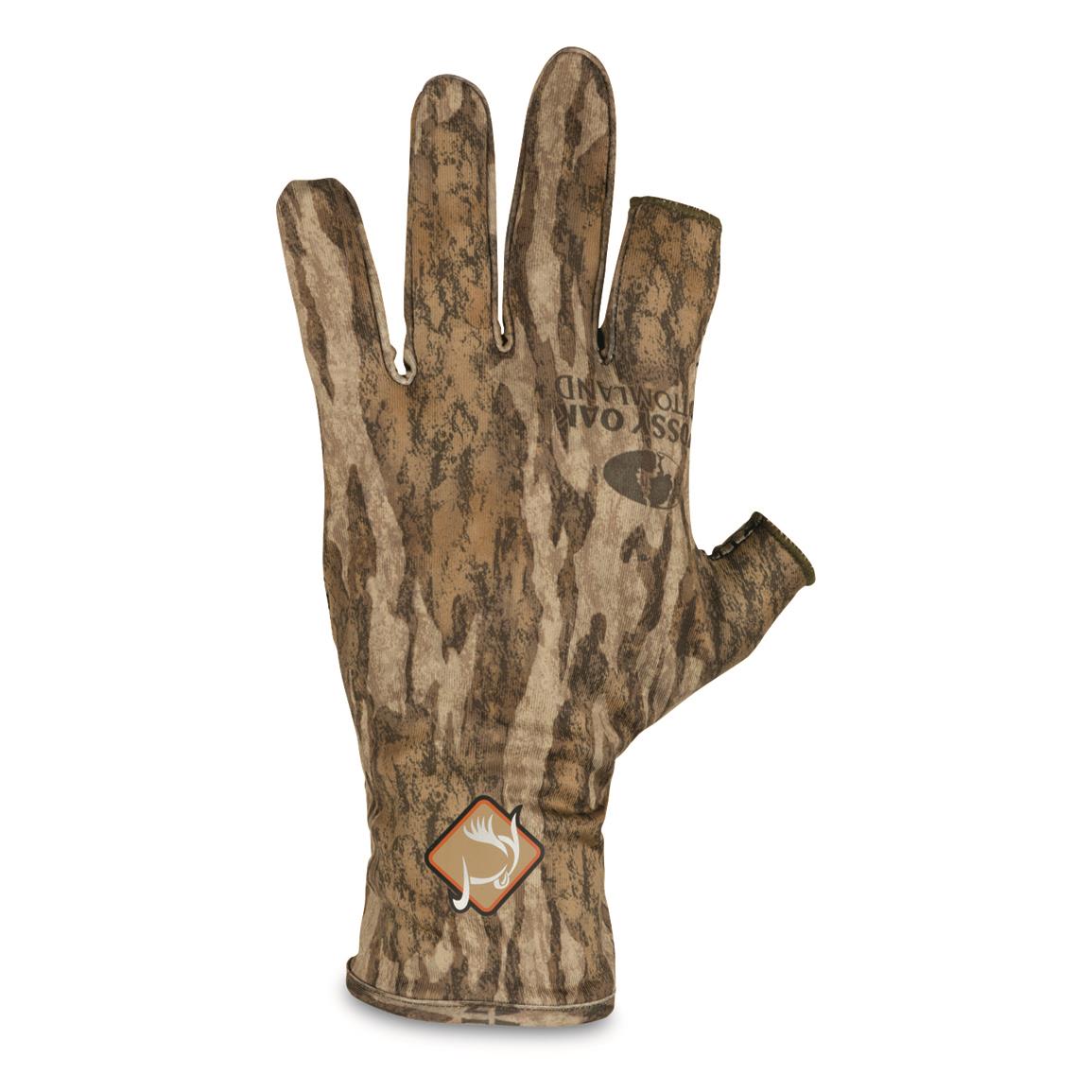 Drake Ol' Tom Fingerless Performance Turkey Gloves, Mossy Oak Bottomland®