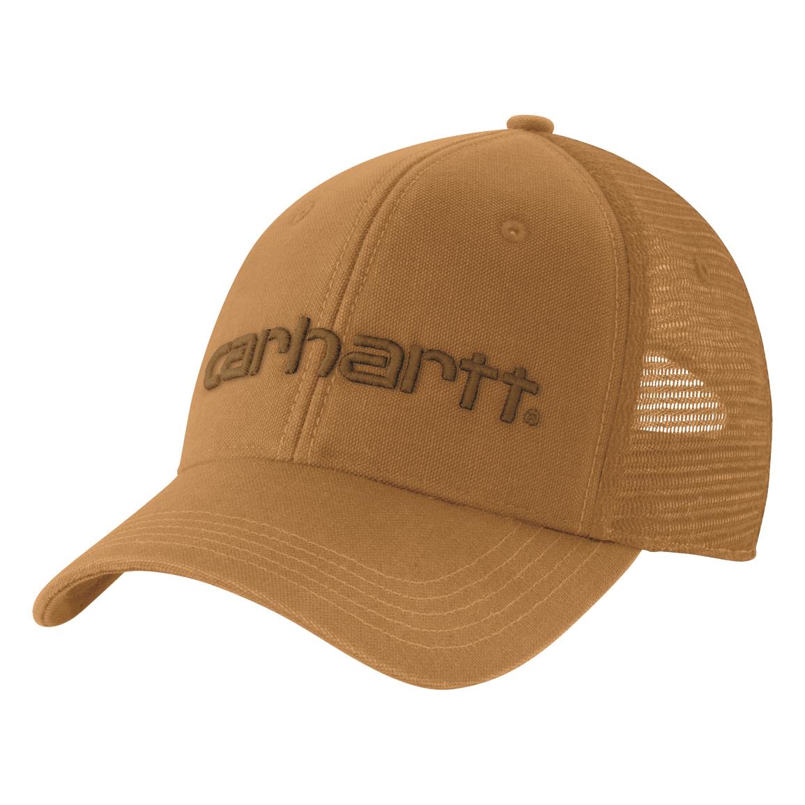 Carhartt Canvas Mesh-Back Logo Graphic Cap, Carhartt Brown/oiled Walnut
