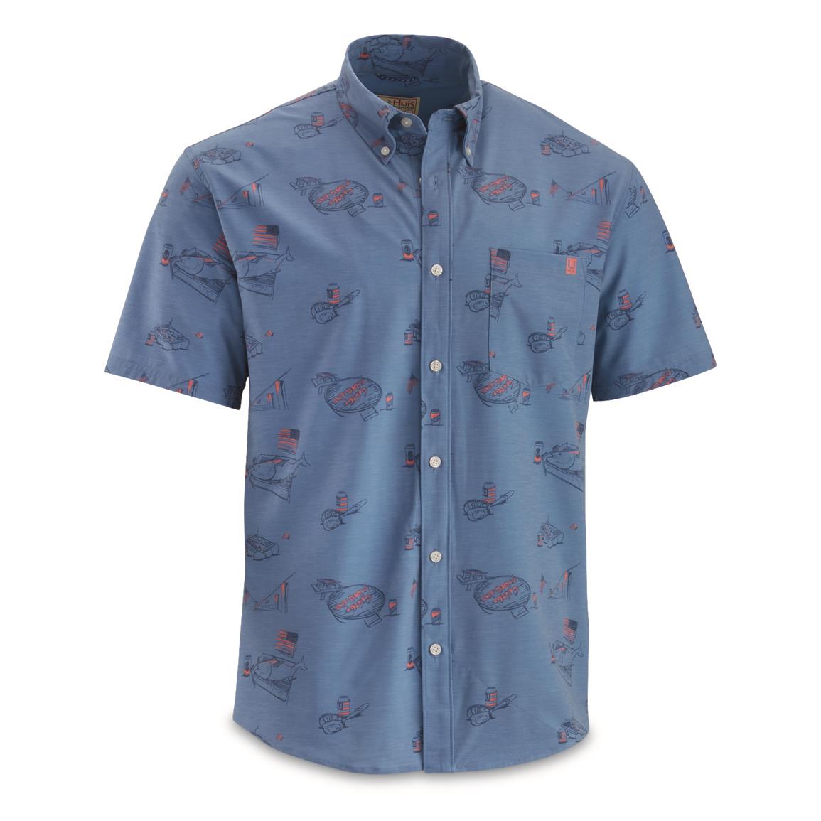 Huk Men's Americookin Kona Button-Down Shirt - 736460, Shirts