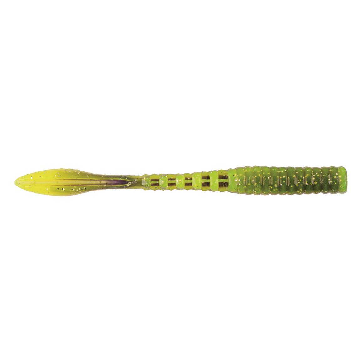 Northland Eye-Candy 3.5" Jig Crawlers, 5 Pack, Purple Chartreuse