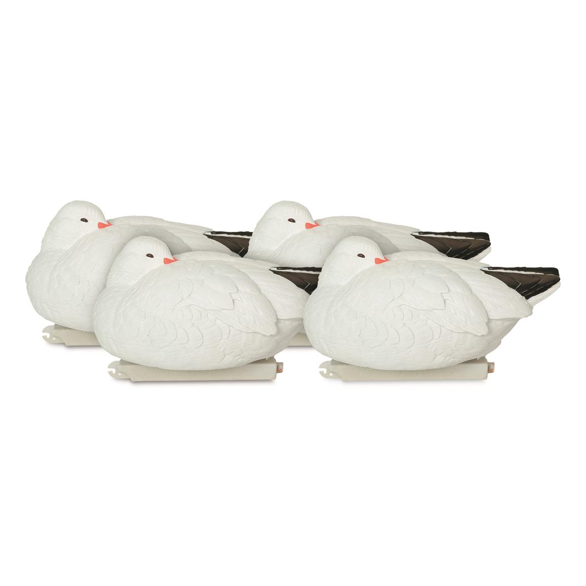 Avery GHG Pro-Grade Snow Goose Sleeper Floater Decoys, 4 Pack