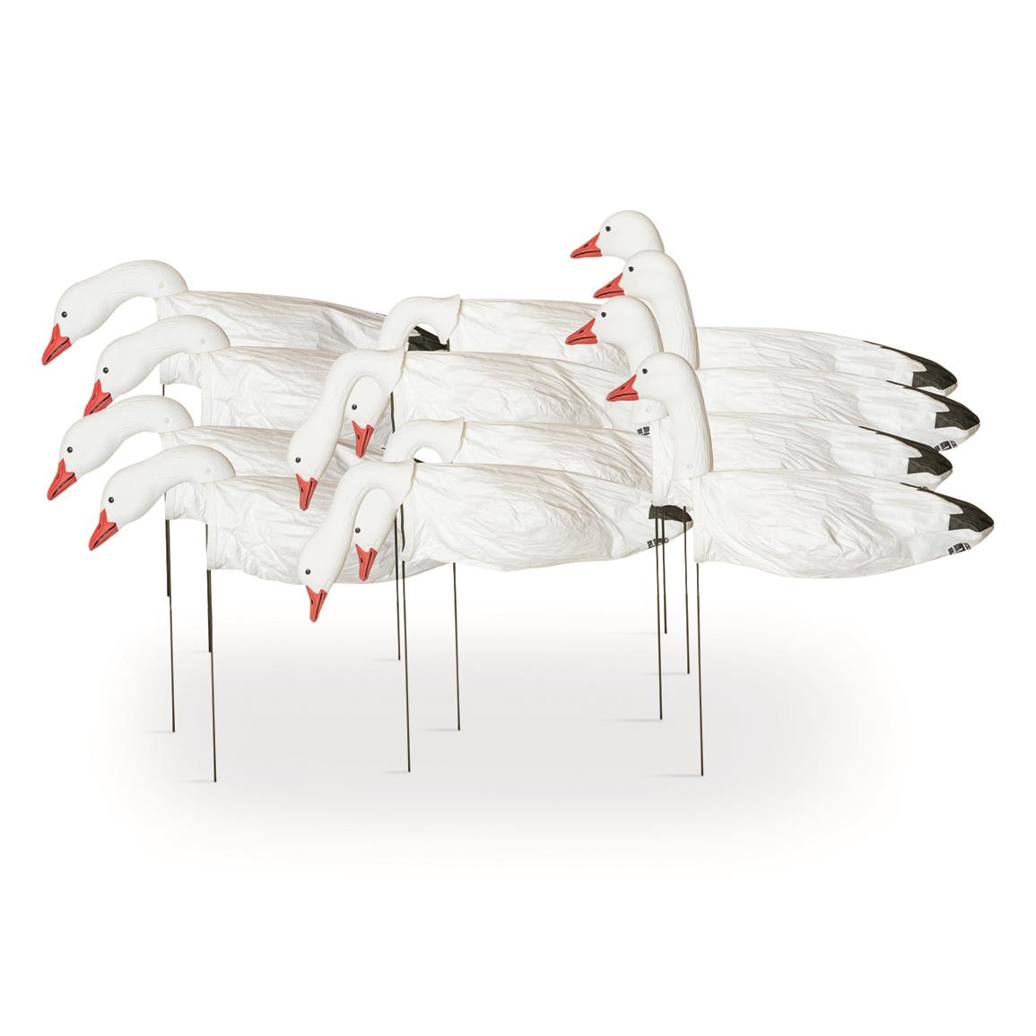 GHG Pro Grade 3D Head Windsock Goose Decoys, Snow Goose
