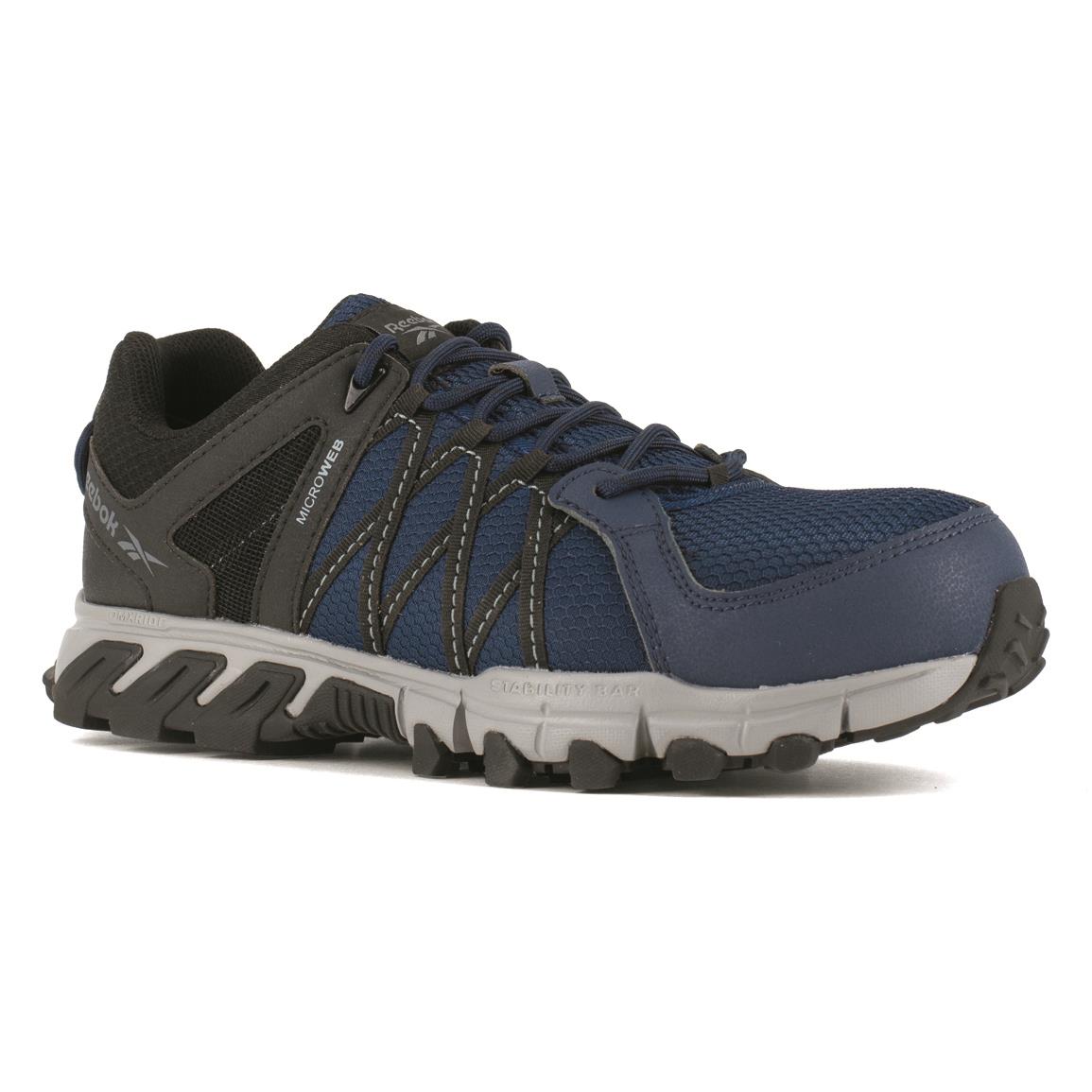 Reebok Men's Trailgrip Comp Toe Ahtletic Work Shoes, Navy/black/gray