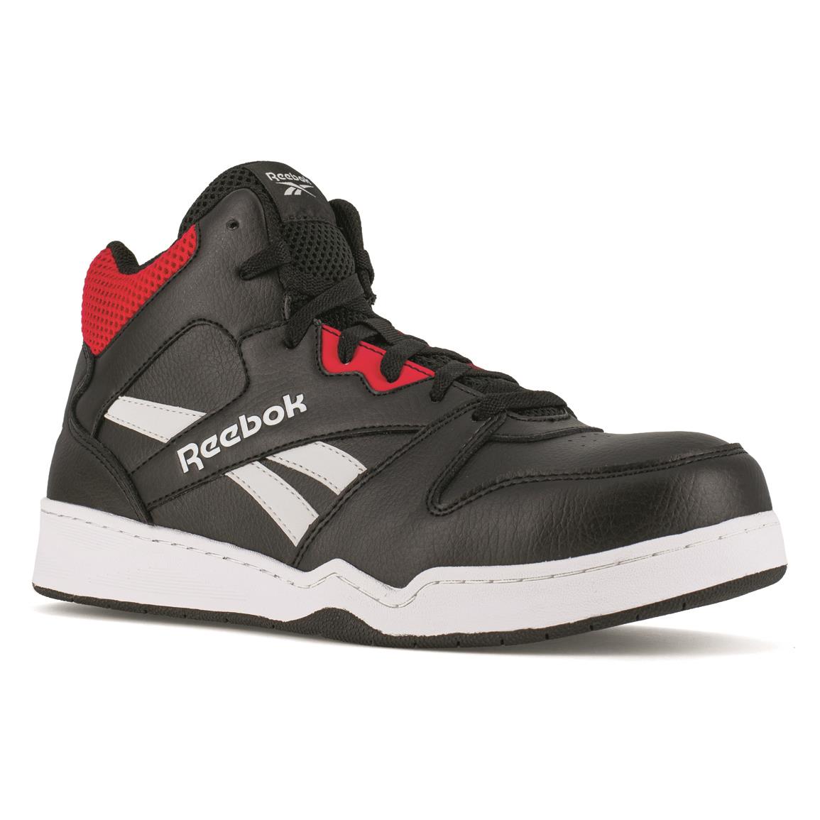 Reebok Men's Comp Toe High Top Work Shoes, Black/Red