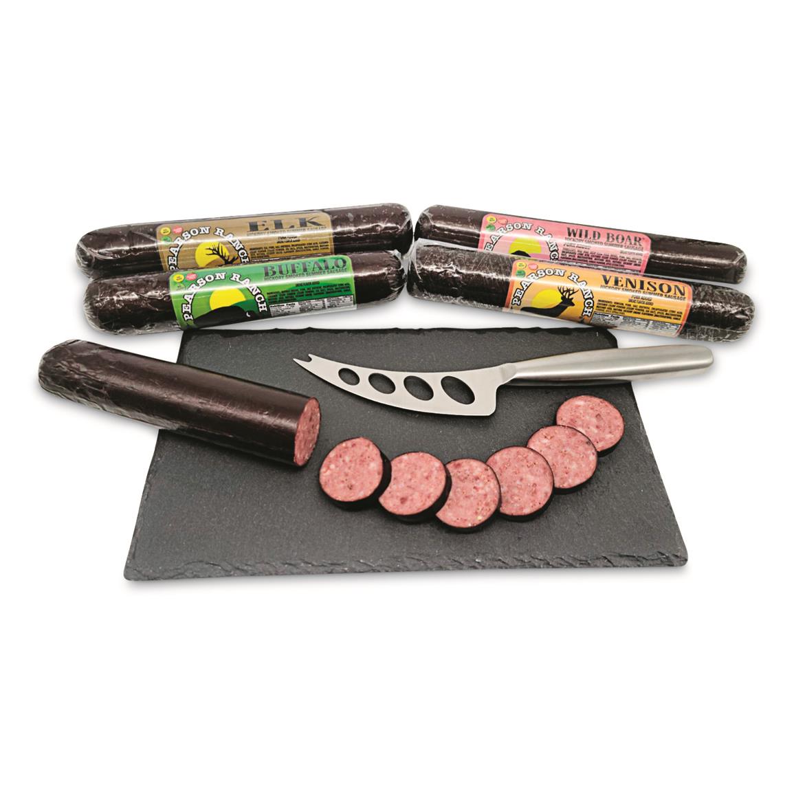 Pearson Ranch Wild Game Sampler Kit with Cutting Board and Knife
