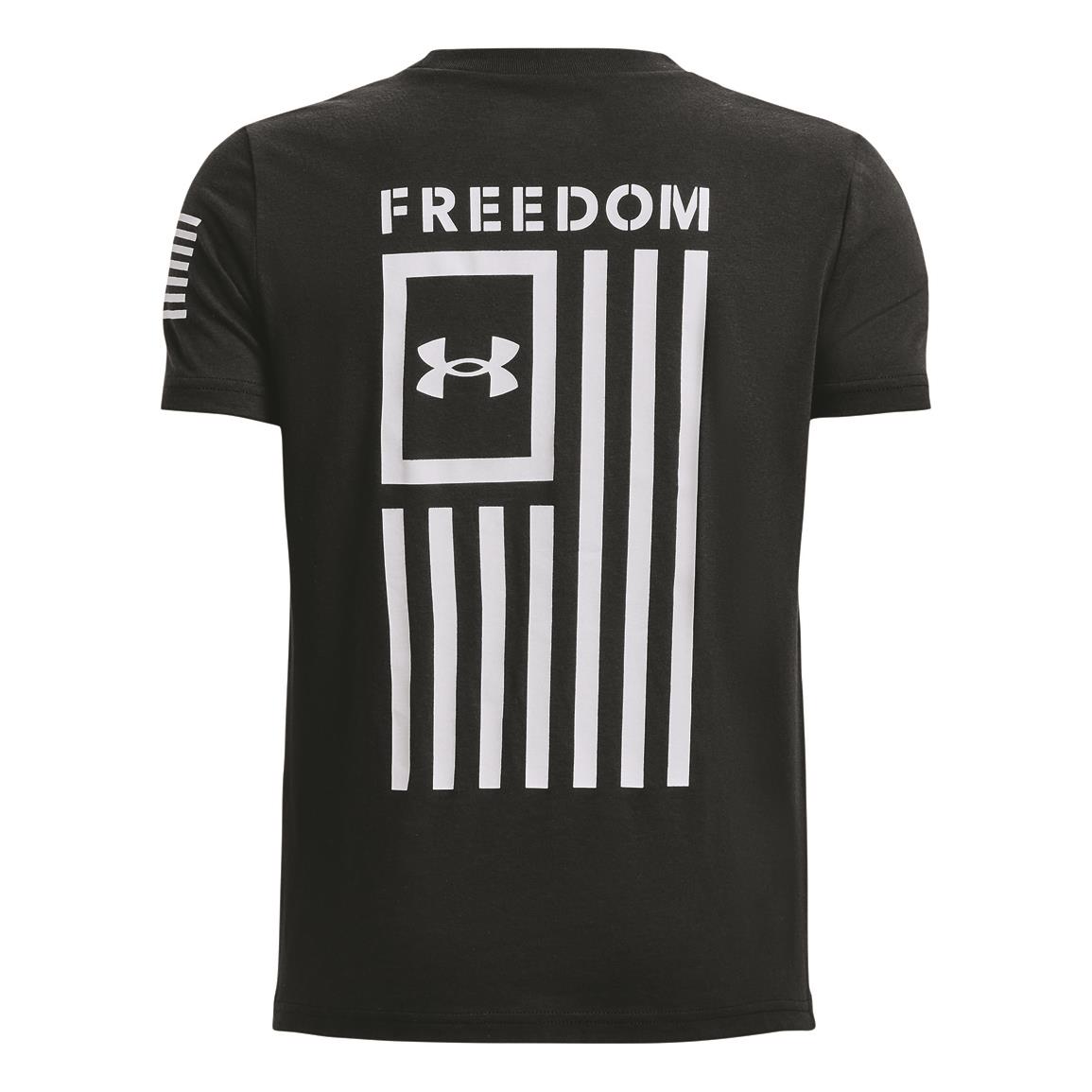 Under Armour Boys' Freedom Flag T-Shirt, Black