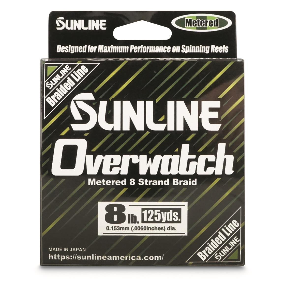 Sunline Overwatch Metered Braid Fishing Line, 125 Yards, Green