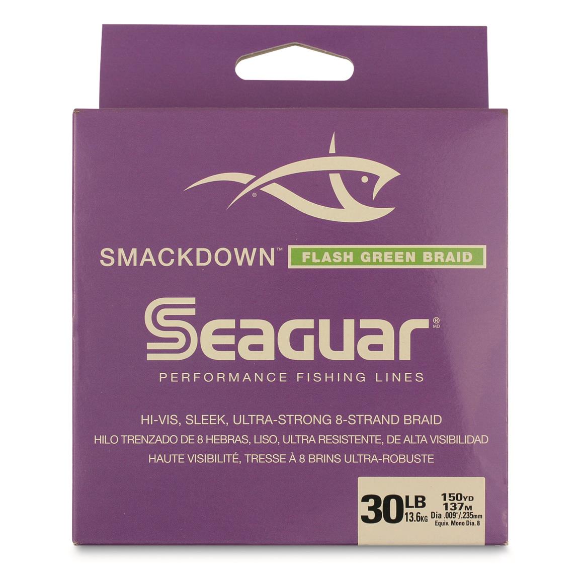 Seaguar Smackdown 8-Strand Braid, 150 yard, Flash Green