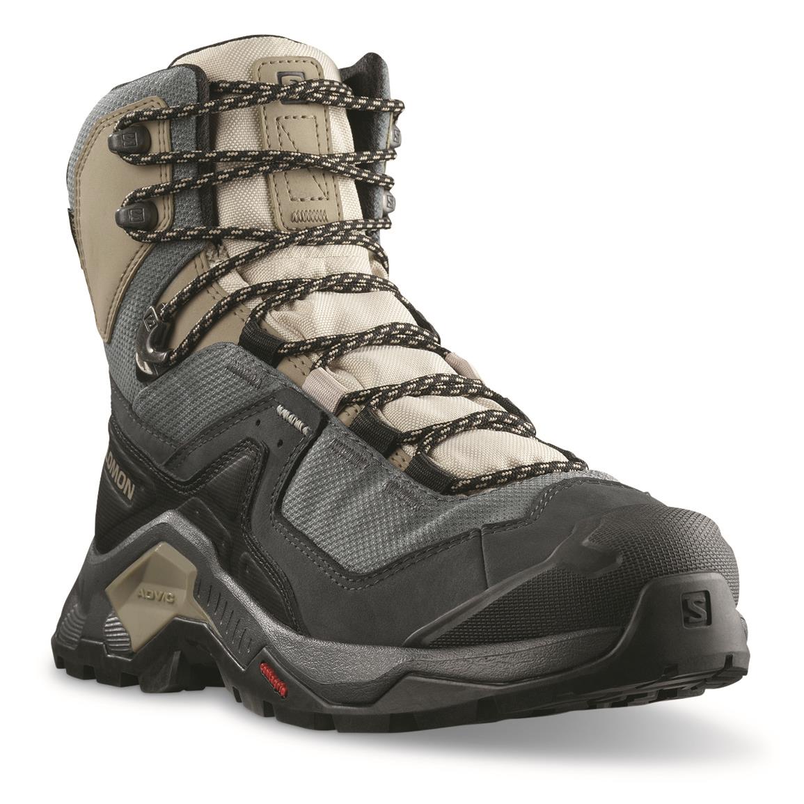 Salomon Women's Quest Element GORE-TEX Hiking Boots, Elbony/rainy Day/stormy Weather
