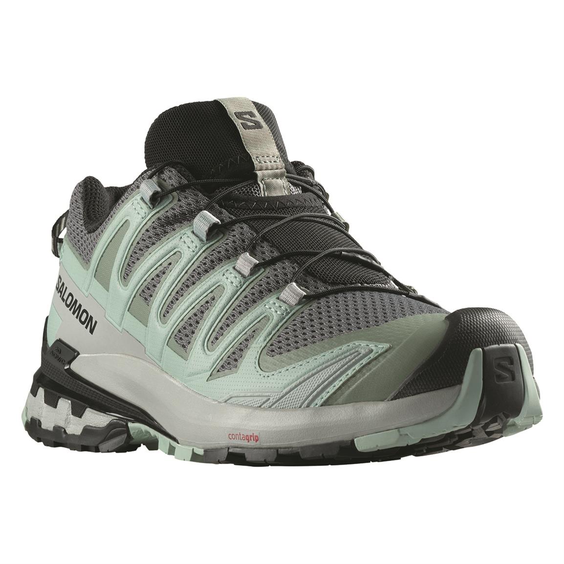 Salomon Women's XA Pro 3D V9 Trail Running Shoes, Quiet Shade/lily Pad/blue Haze