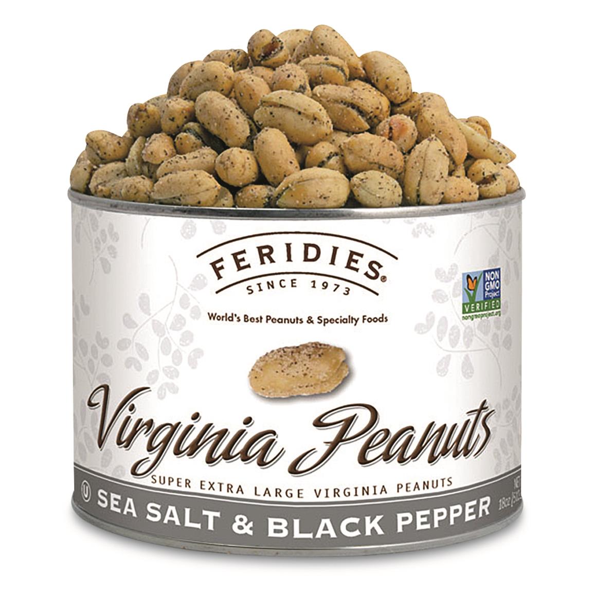 Feridies 18 oz. Sea Salt & Black Pepper Virginia Peanuts