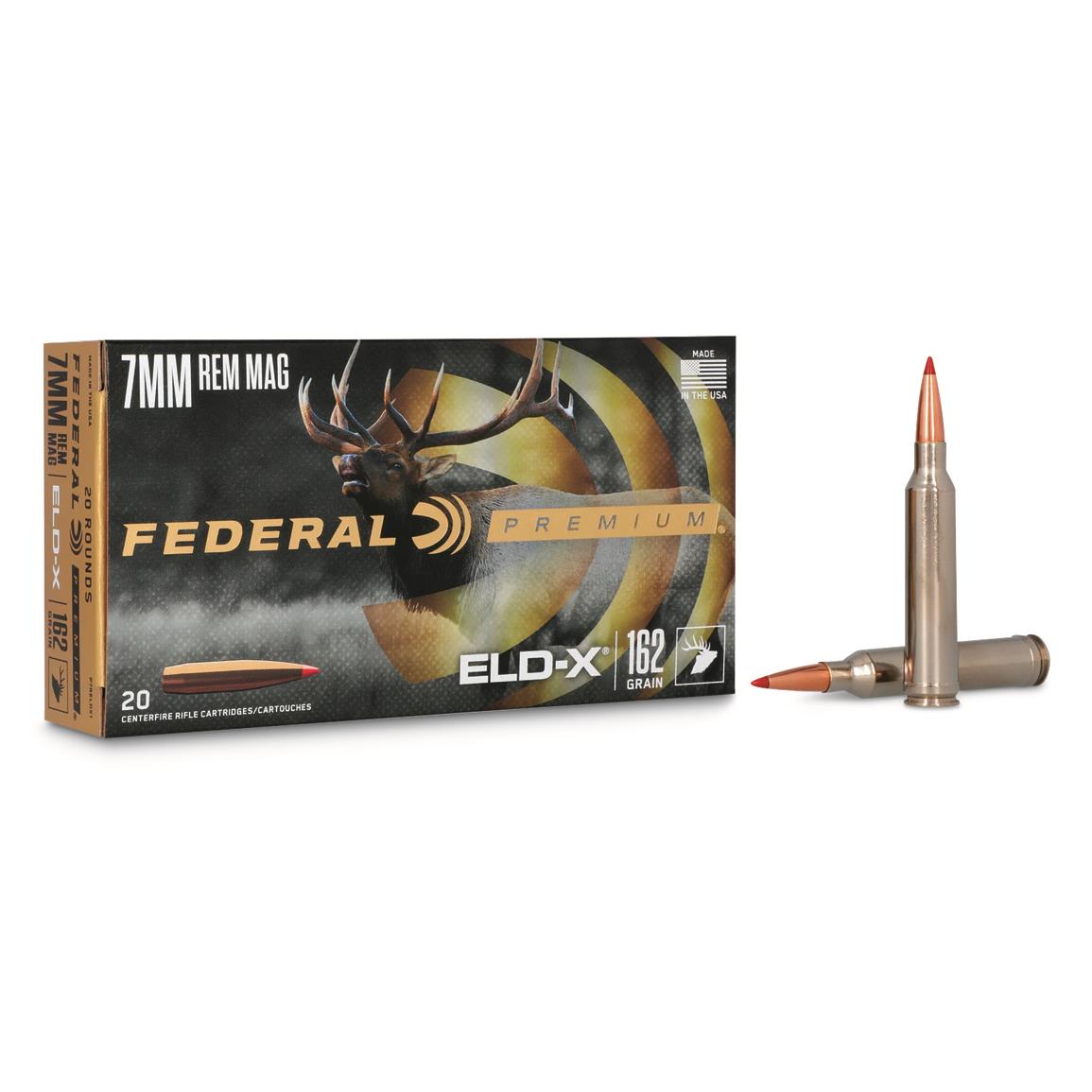 Federal Premium, 7mm Rem. Mag., ELD-X, 162 Grain, 20 Rounds