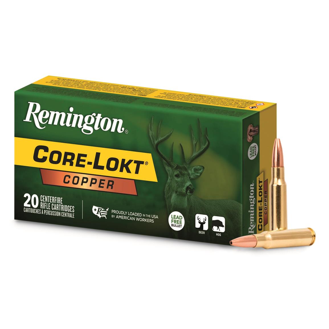 Remington Core-Lokt Copper, .308 Winchester, Copper HP, 150 Grain, 20 Rounds