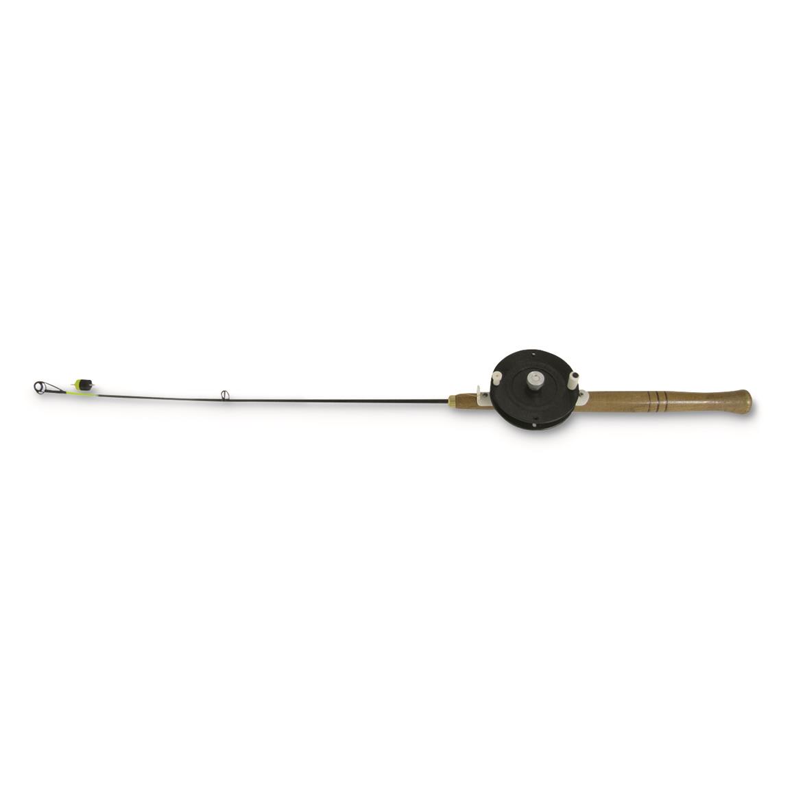 HT Little Jigger Wood Pre-Rigged Jig Pole - 737949, Ice Fishing Combos at  Sportsman's Guide