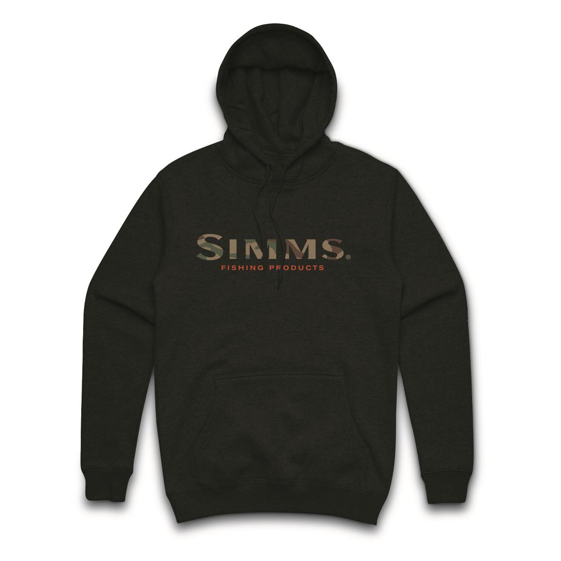 Simms Men's Logo Hoodie, Black