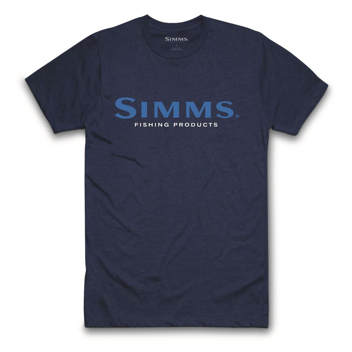 Simms Men's Logo T-Shirt, Dark Moon Heather