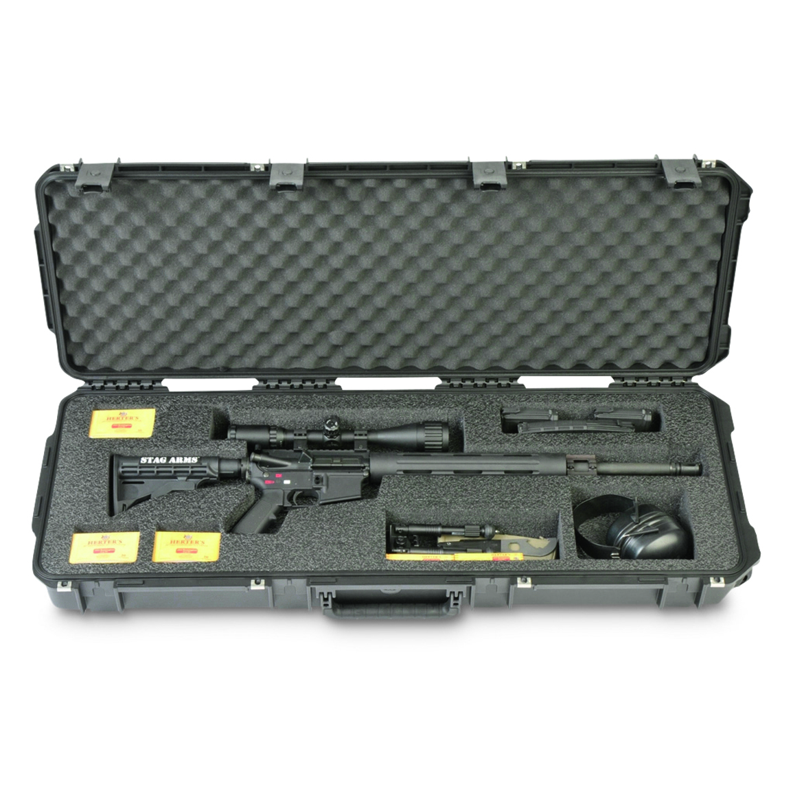 SKB iSeries 4214-5 AR-15 Wheeled Hard Case, 45x17x6.75"h., Black