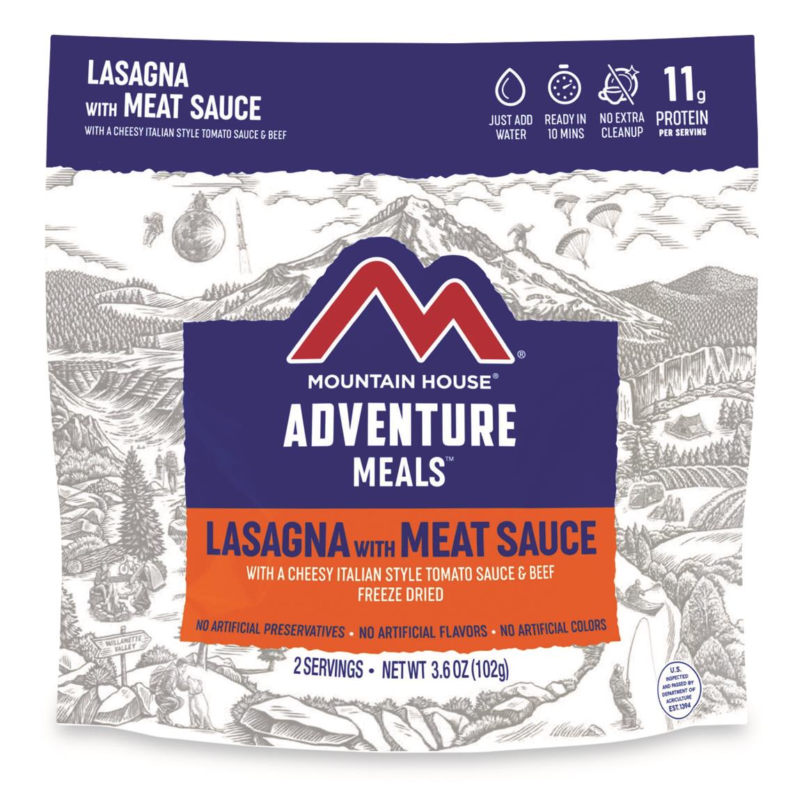Mountain House Lasagna with Meat Sauce