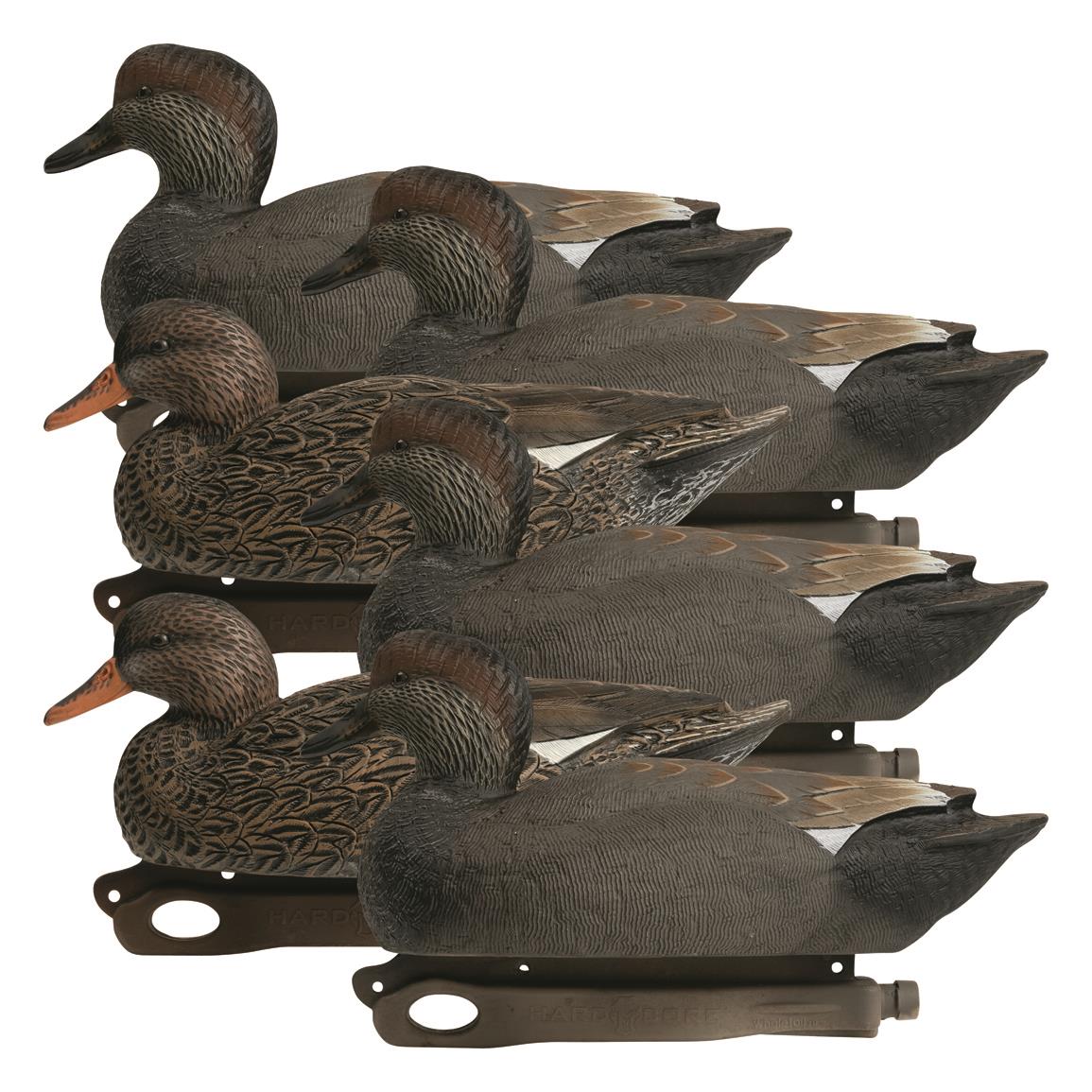 Avery GHG Hunter Series Life Size Green Winged Teal Duck Decoys, 6