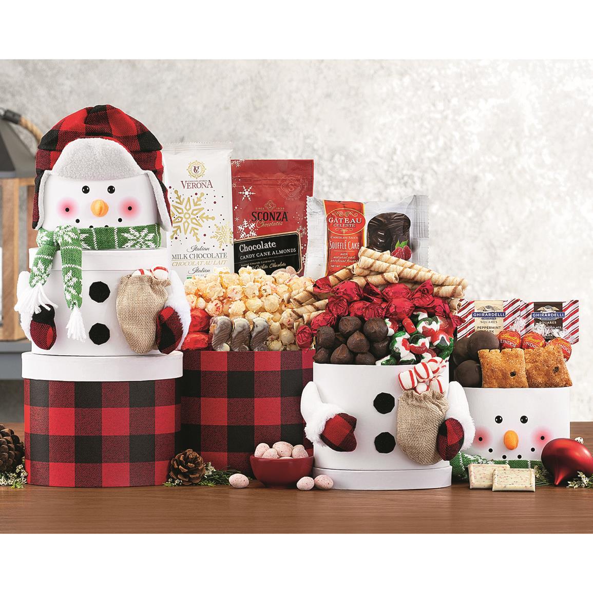 Wine Country Gift Baskets Snowman Tower