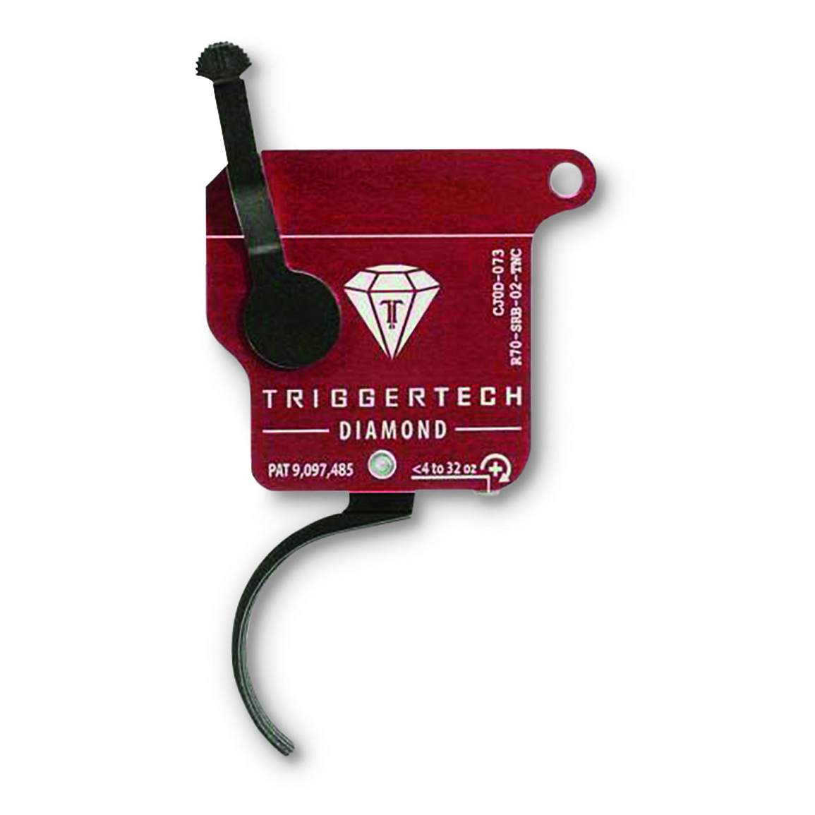 TriggerTech Remington 700 Diamond Single-Stage Traditional Curved Trigger, Right Hand, No Bolt Rel.
