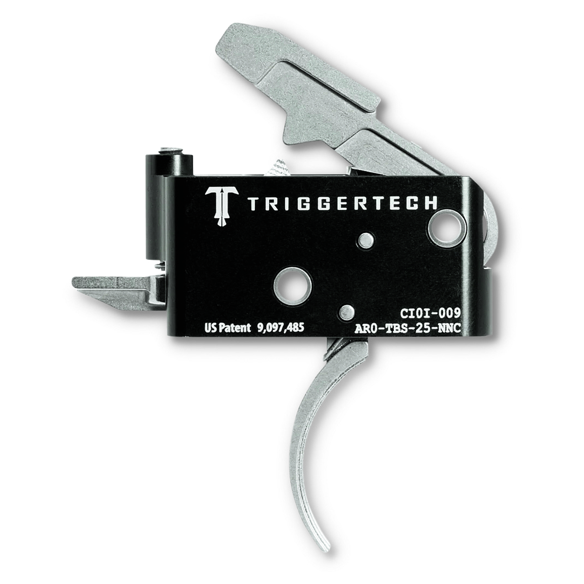 TriggerTech AR-15 Adaptable Single-Stage Curved Trigger, 2.5-5 lbs., Stainless