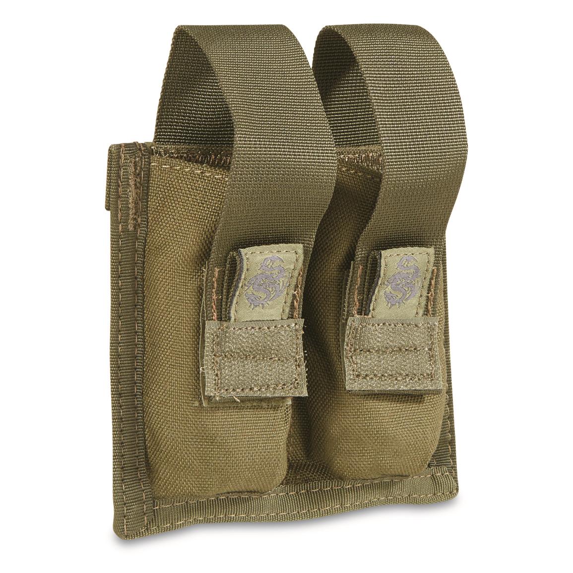 TacProGear Double Pistol Mag Pouch, Olive Drab