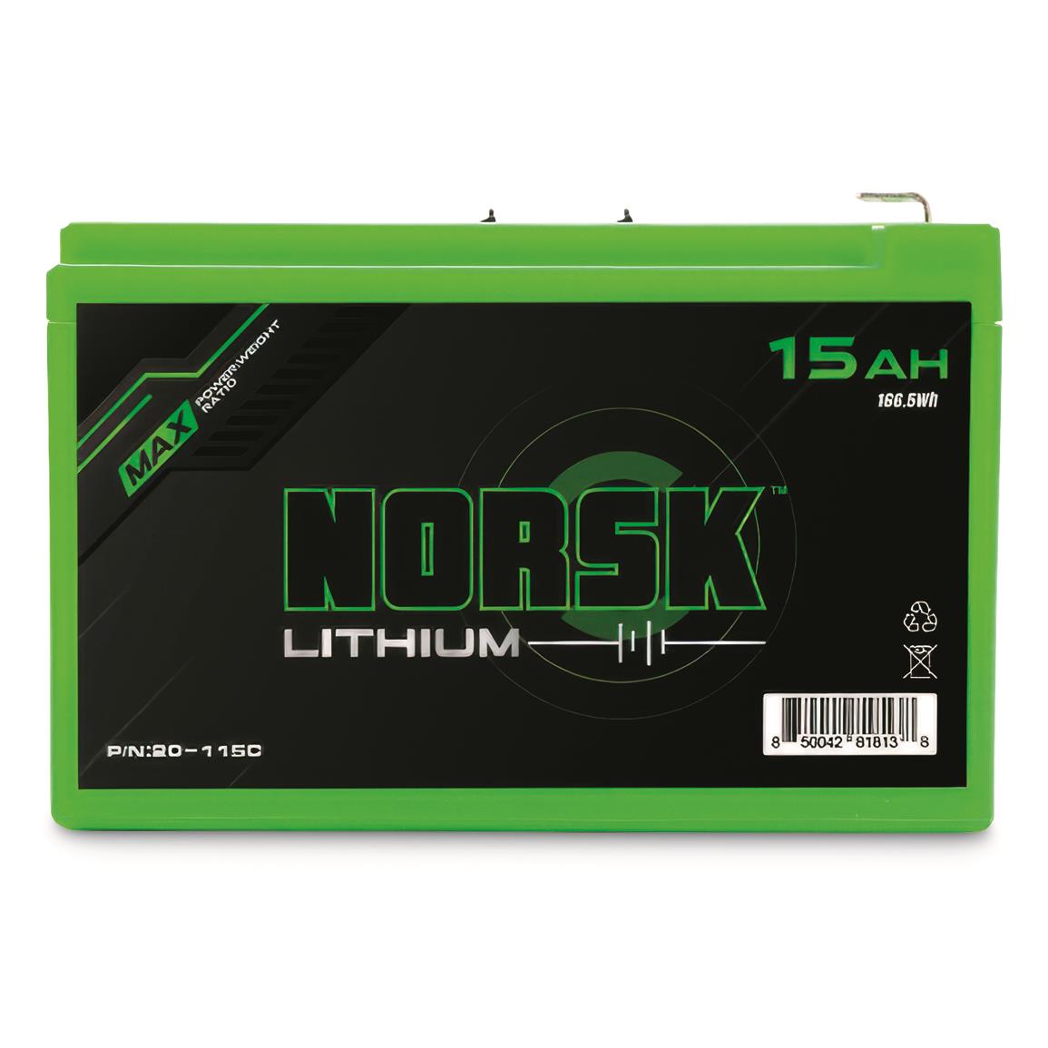 Norsk 15AH Lithium-Ion Battery with Charger Kit