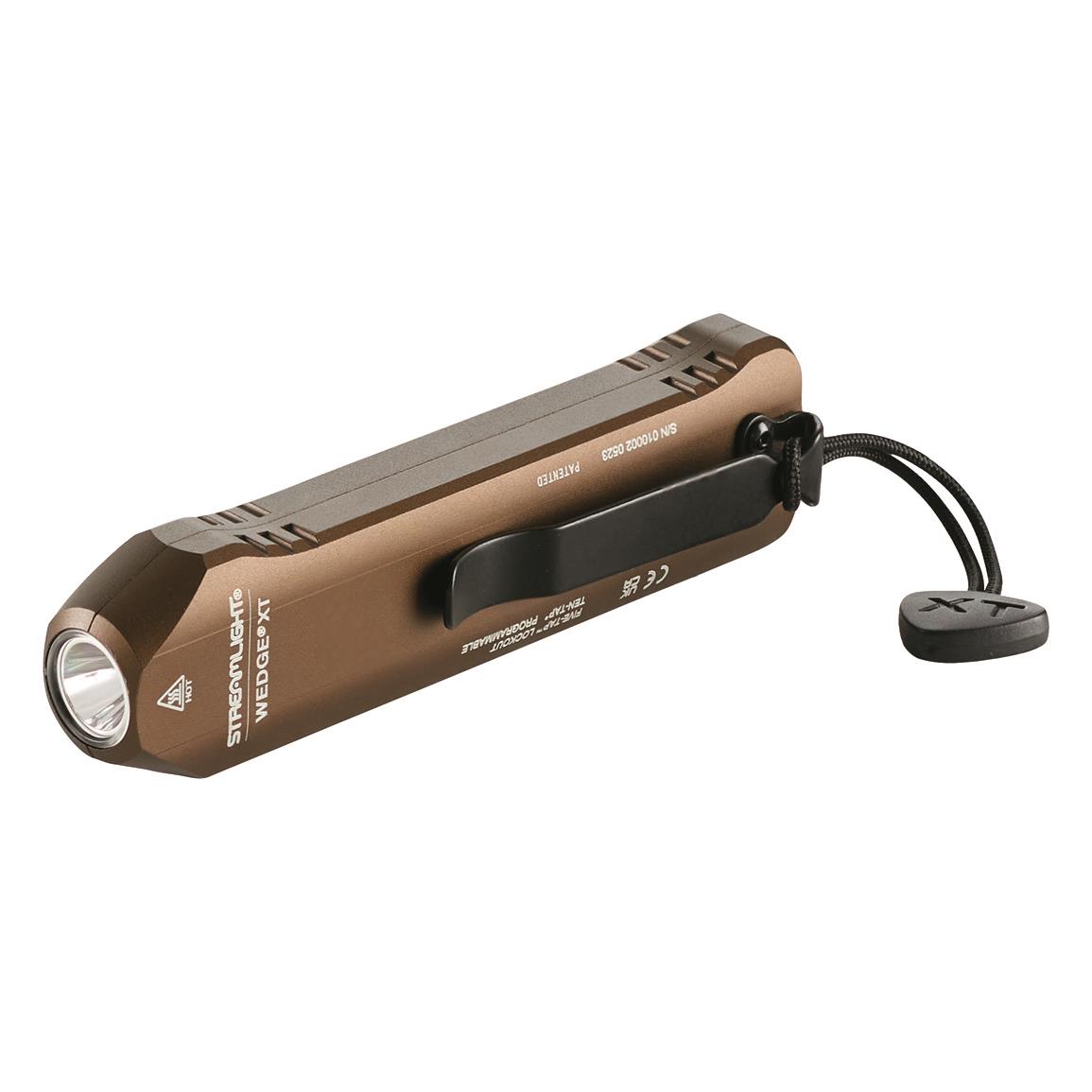 Wedge XT Compact Everyday Carry Rechargeable Flashlight, Coyote