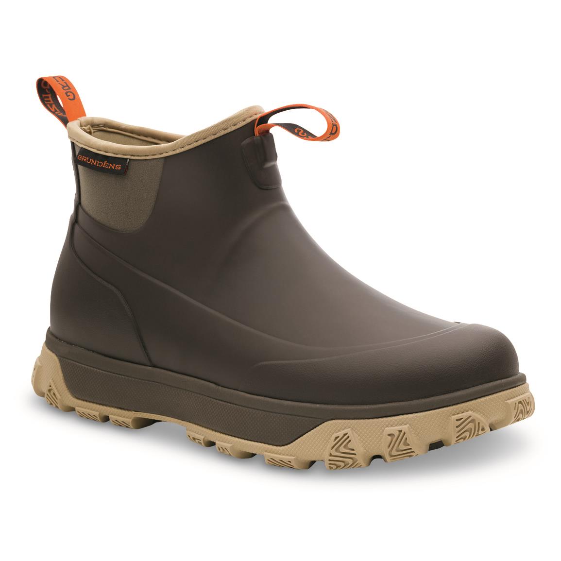 Grundens Men's Deviation Waterproof Ankle Boots, Brown