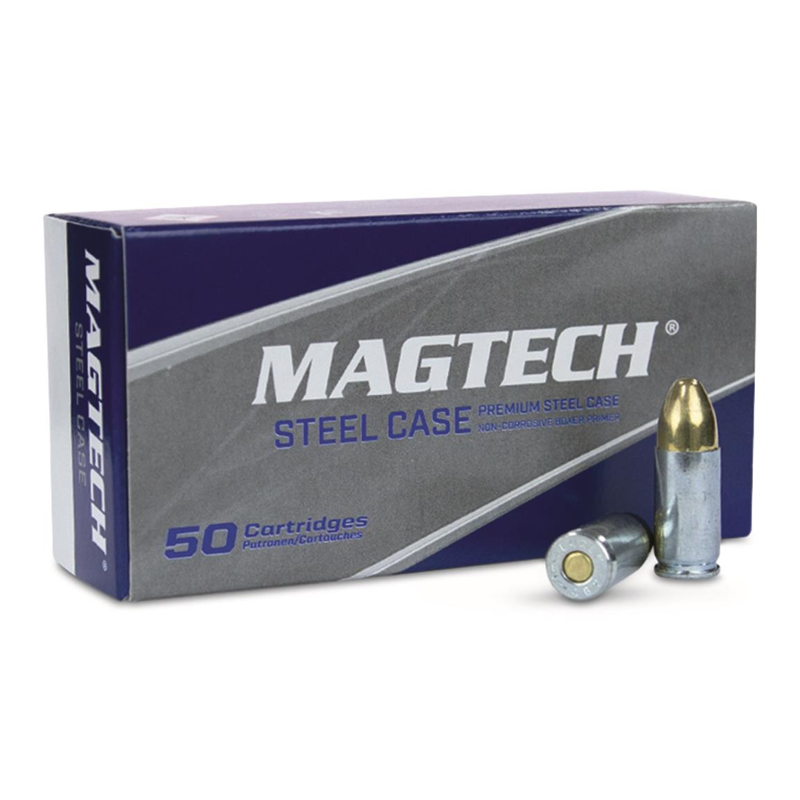 Magtech Steel Case, 9mm, FMJ, 115 Grain, 50 Rounds