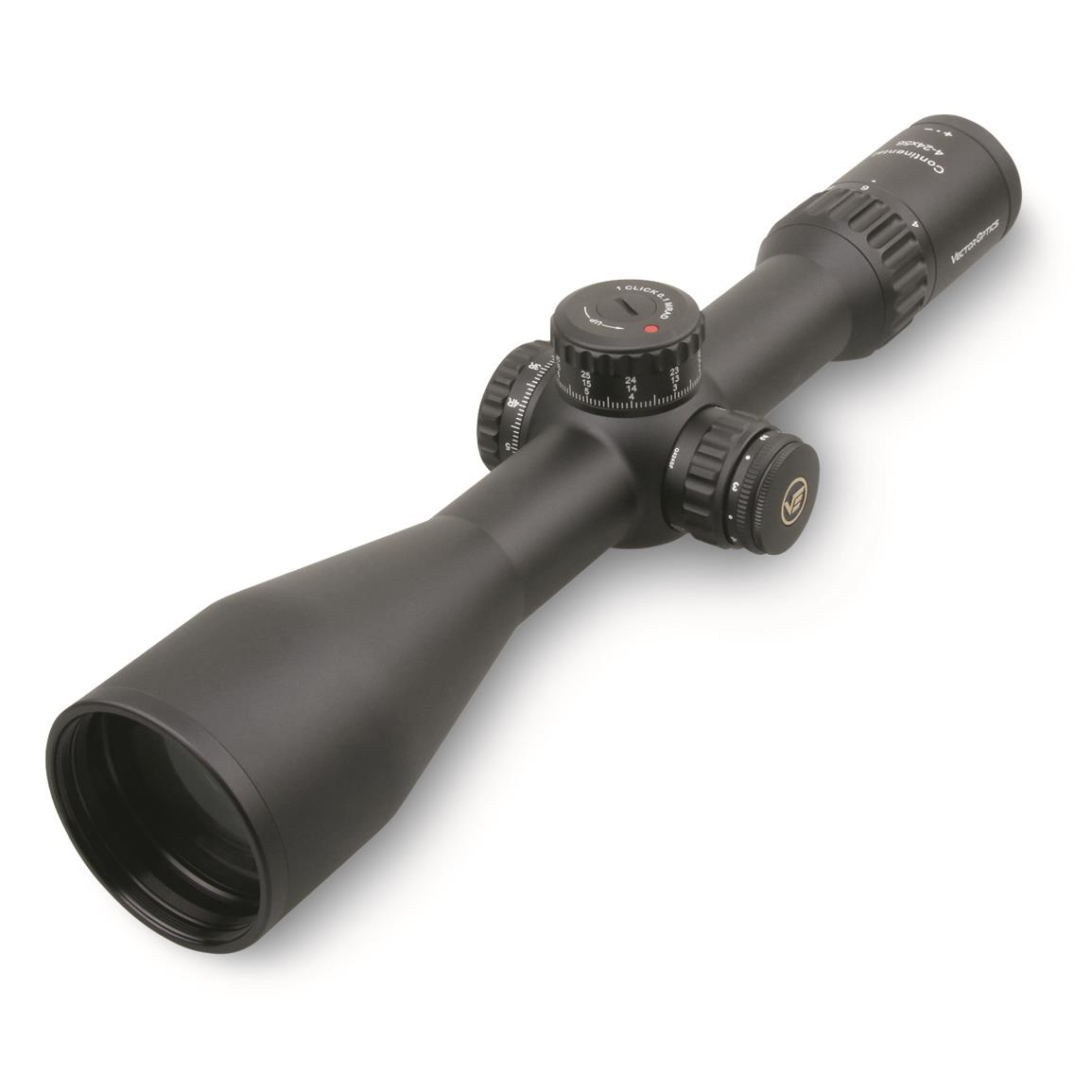 Vector Continental X6 4-24x56mm Rifle Scope, FFP VCT-34 Illuminated Reticle