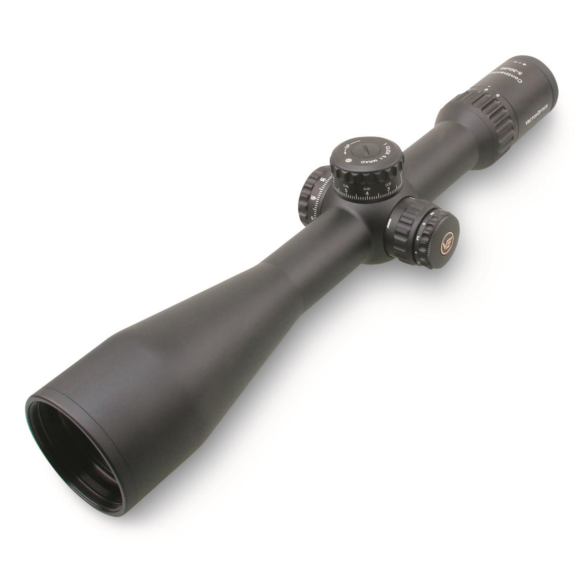 Vector Continental X6 5-30x56mm Rifle Scope, FFP VEC-MBR Ranging Illuminated Reticle