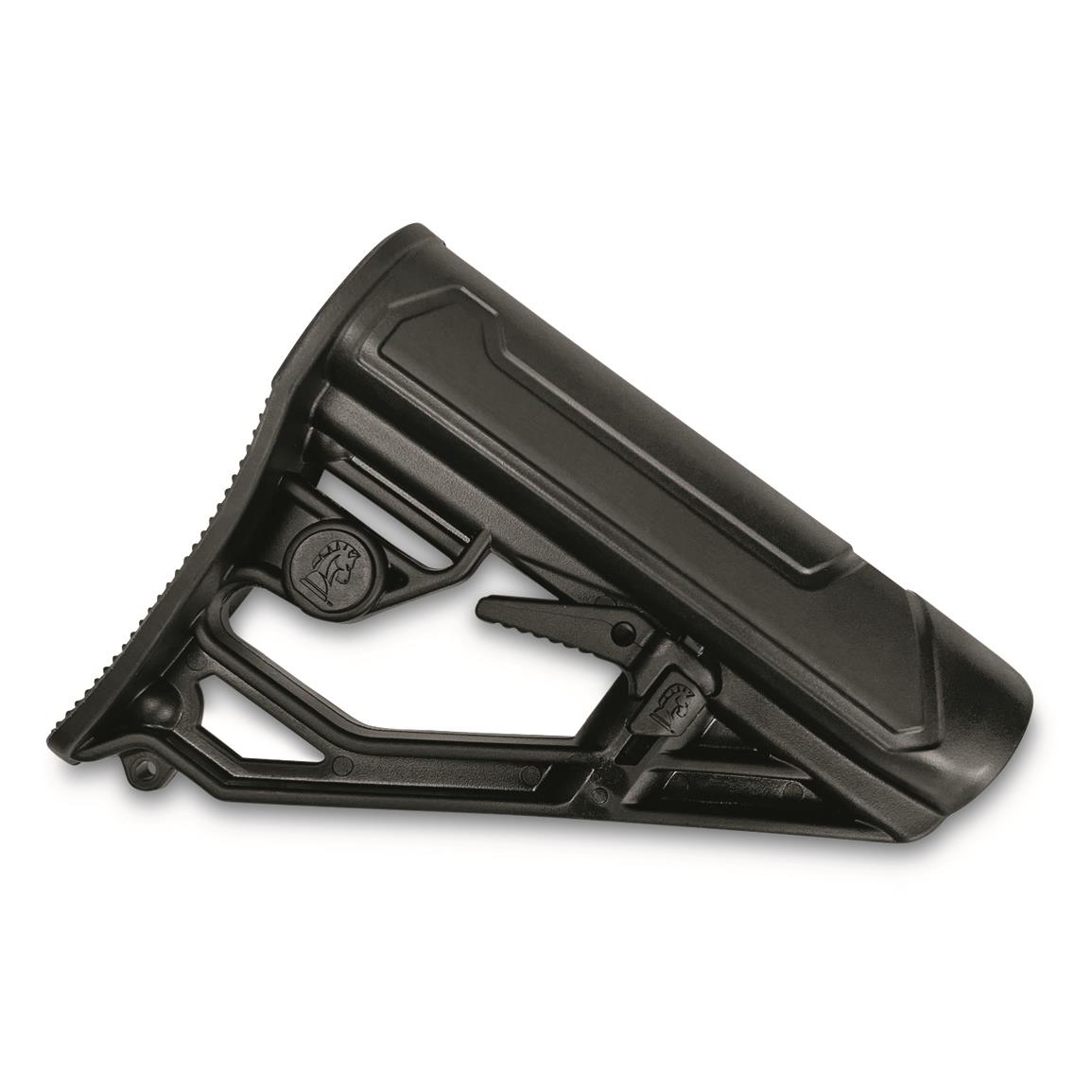 Adaptive Tactical EX Performance M4-Style Adjustable AR Stock Lite for Mil-Spec Tubes, Black