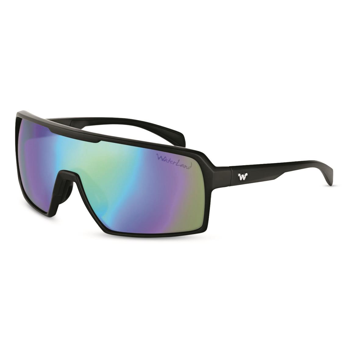 Waterland Catchem Polarized Sunglasses, Black/Green