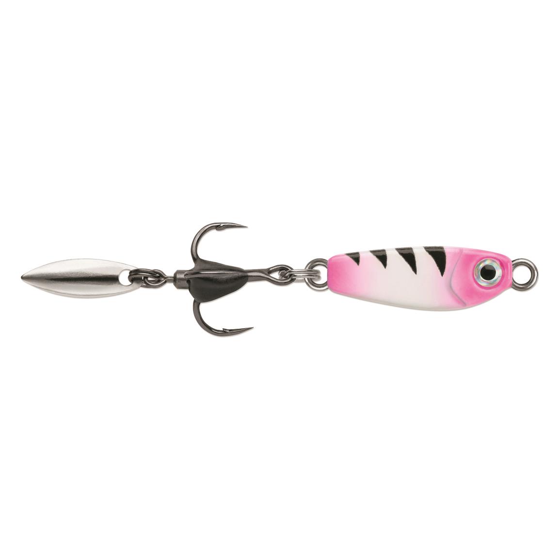 VMC Bladed Bull Ice Spoon - Glow Pink Squirrel - 1-1/2″, 1/8 oz.