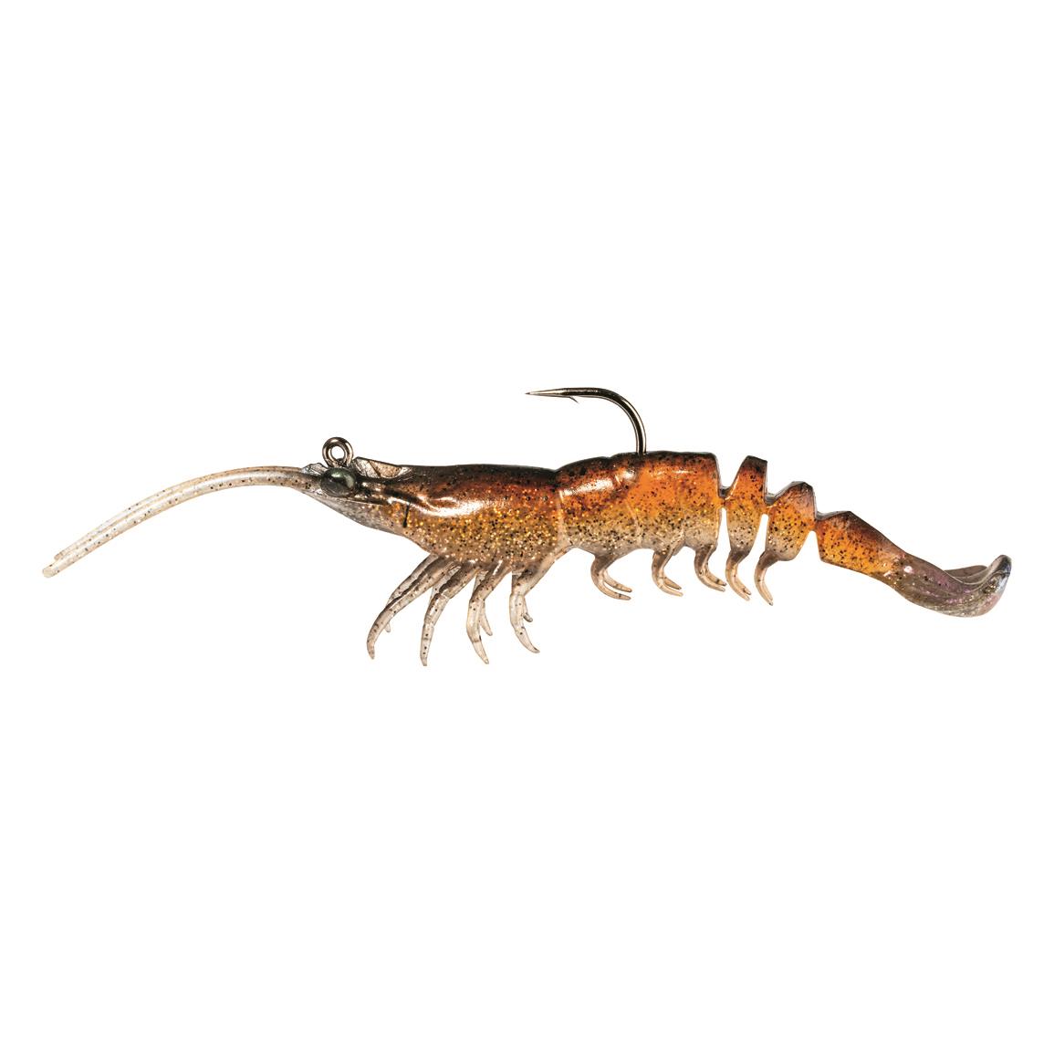 Z-Man PrawnstarZ Live Shrimp Clone Softbaits, 2-Pack, in Brown Shrimp | For Fishing | by West Marine