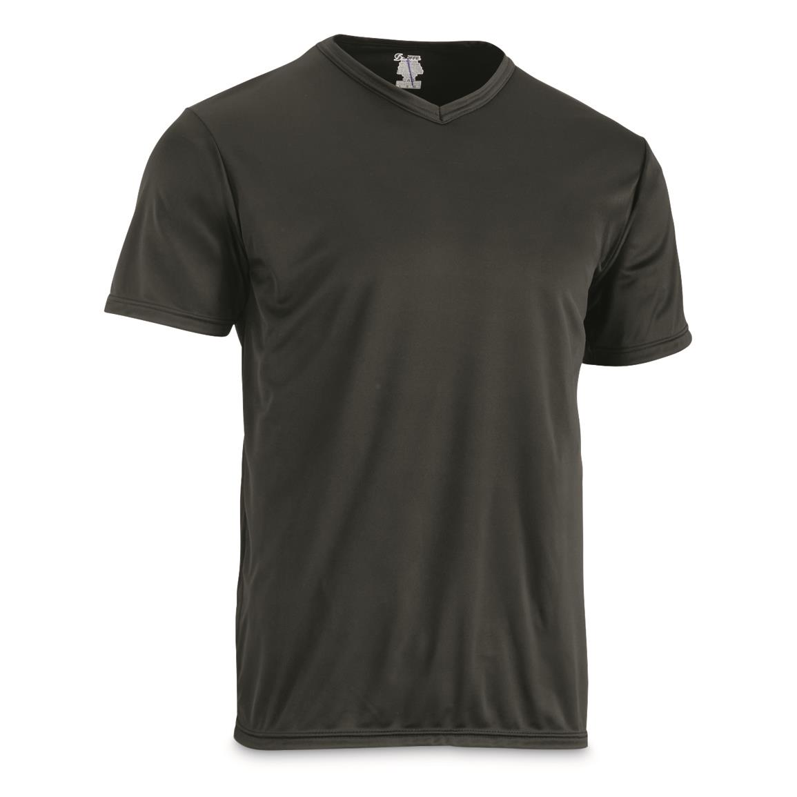 U.S. Military Surplus Dri Release Polyester Short Sleeve T-Shirts, 3 Pack, New