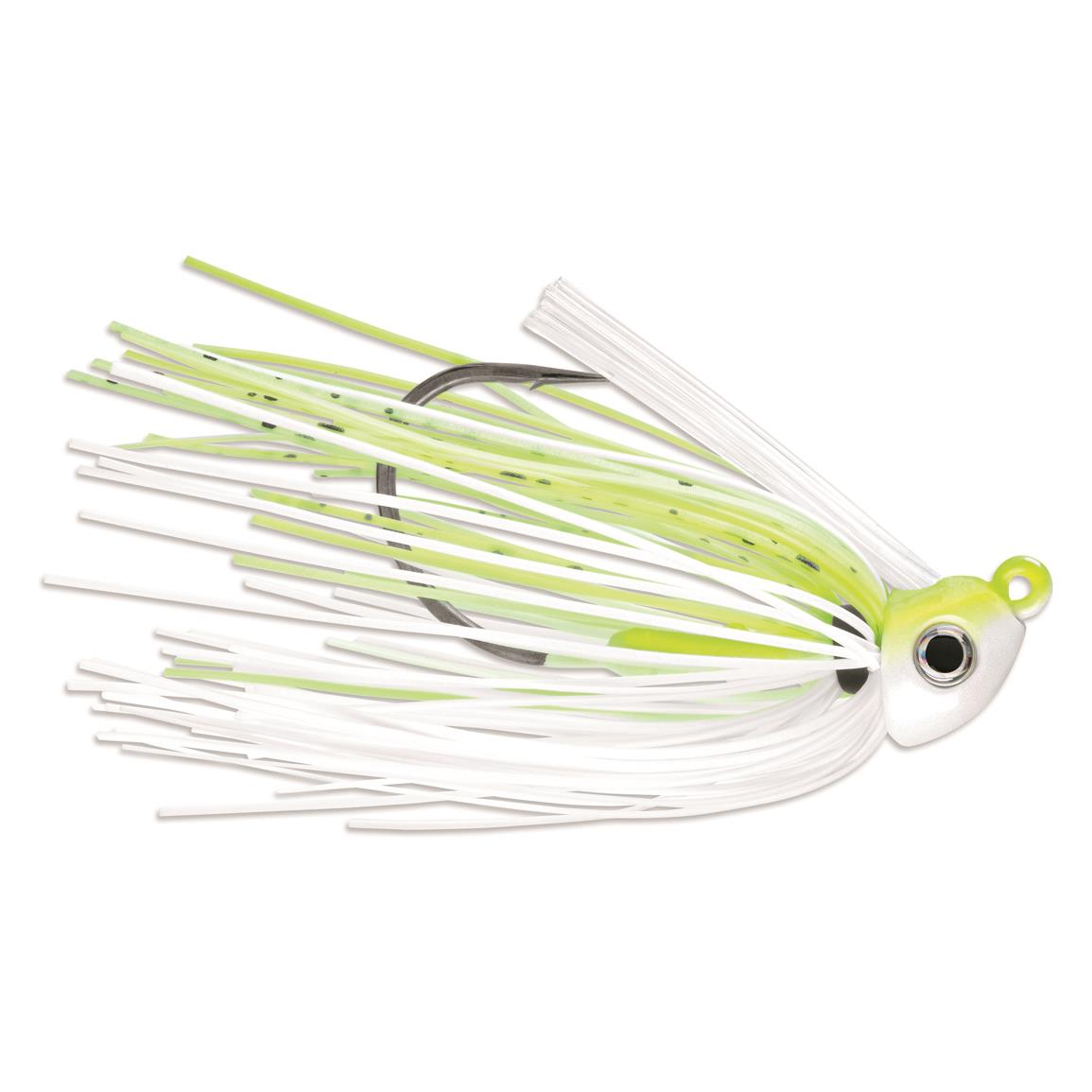 VMC Heavy Duty Swim Jig, Chartreuse/White