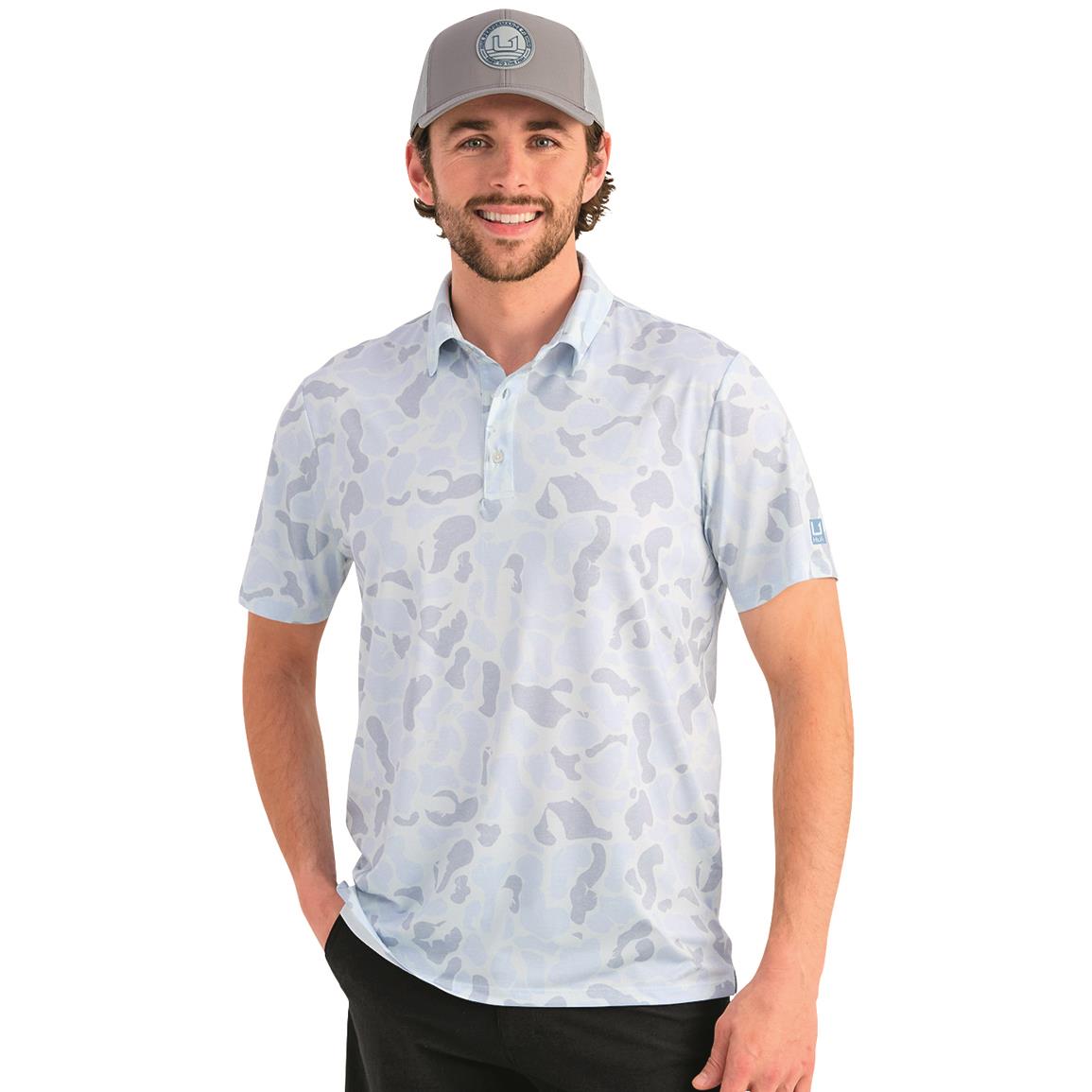 Huk Printed KC Pursuit Polo - Sky