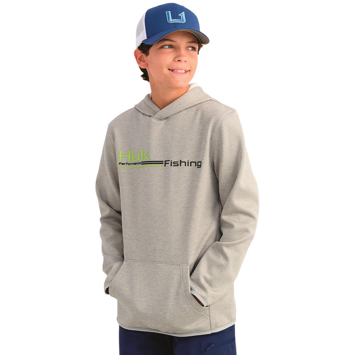 Huk Coldfront Graphic Hoodie for Kids - Harbor Mist Heather
