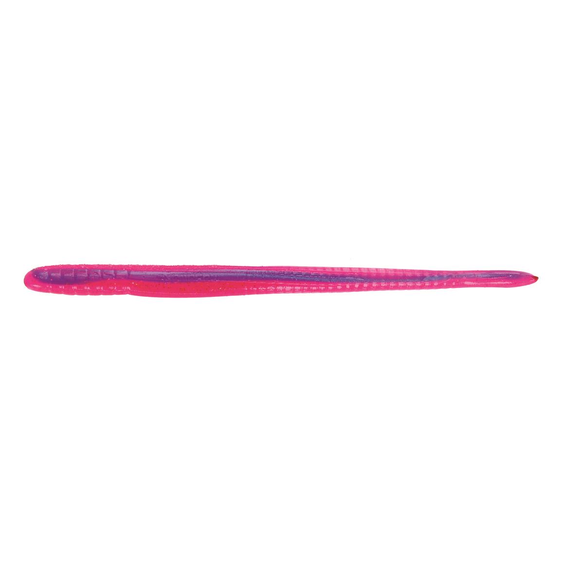 Roboworm FAT Straight Tail Worm, Morning Dawn Red Flake