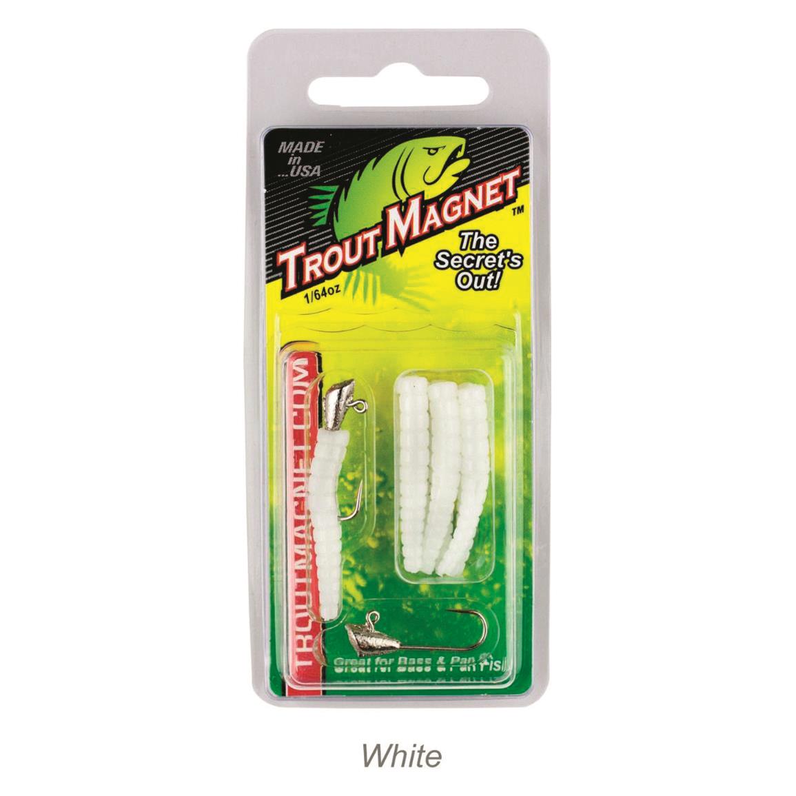 Leland's Lures Trout Magnet Soft Bait, White