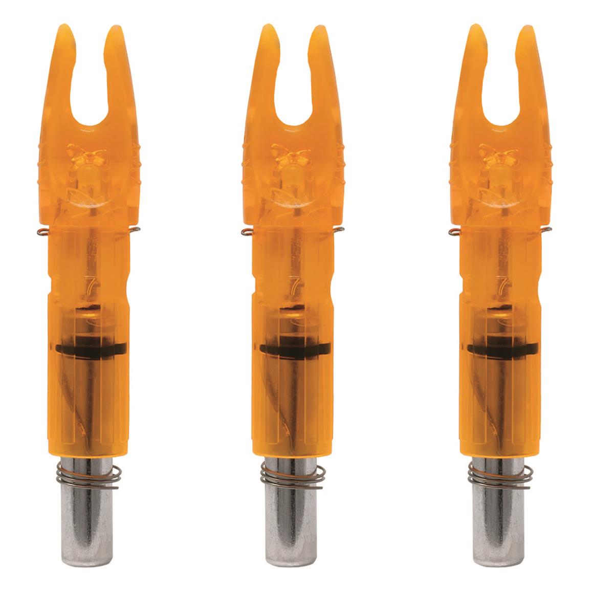 Burt Coyote Lumenok GT Lighted Nock for Gold Tip Arrows - 3 Pack - Orange