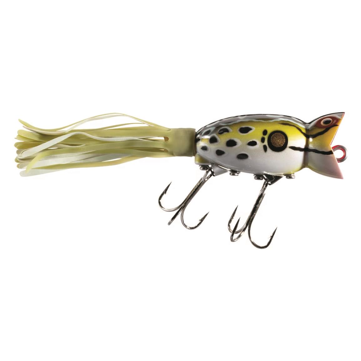 Arbogast Hula Popper - 3/8 oz - Frog/White Belly
